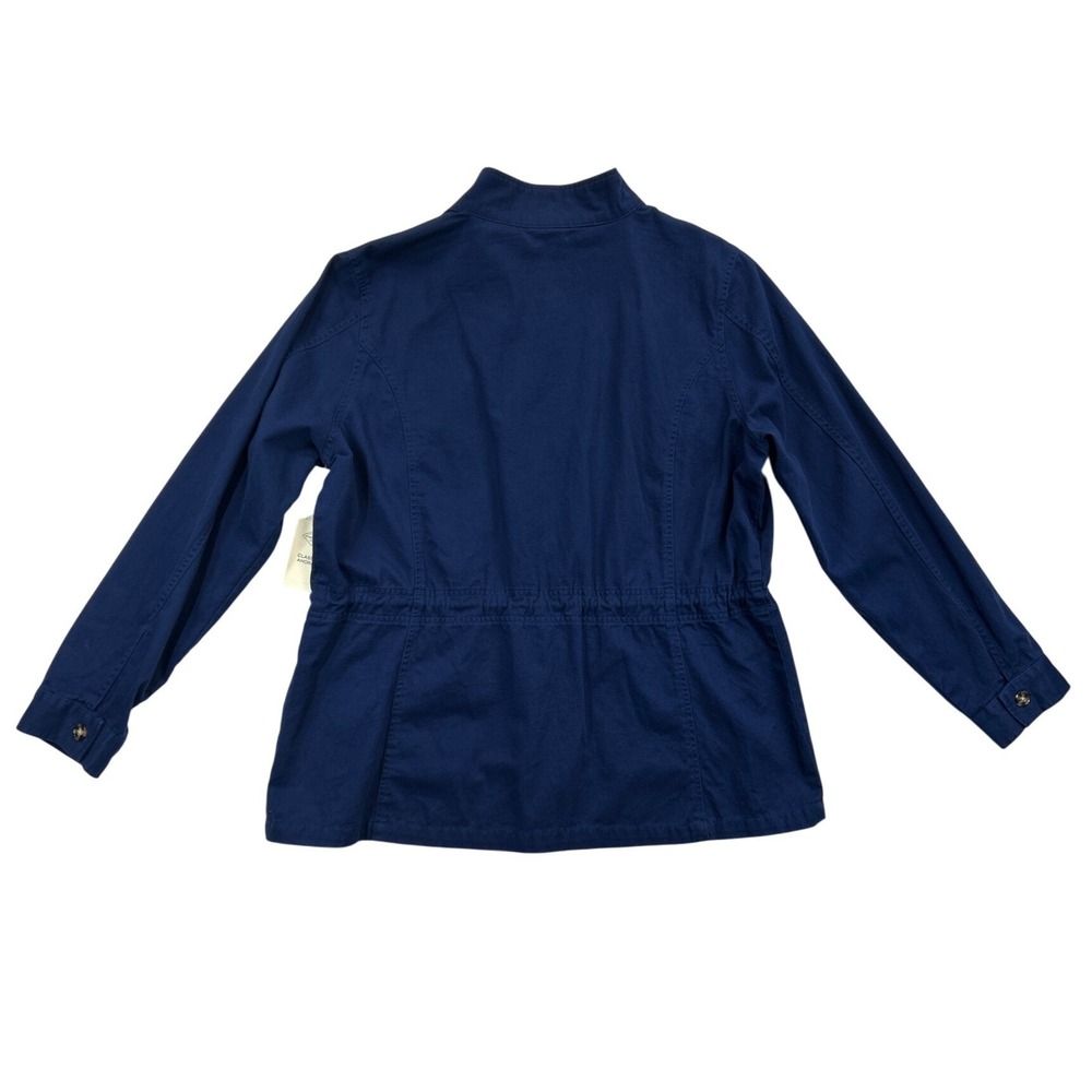 St Johns‎ Bay Classic Anorak Jacket Womens XL Blue Cotton Utility Pockets - Picture 2 of 7